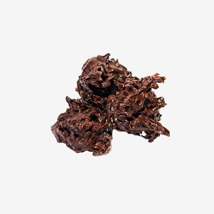 Chocolate truffle on a white background