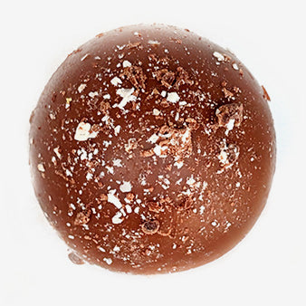Chocolate truffle with a white background