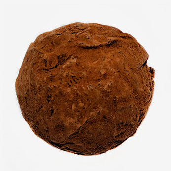 Chocolate truffle on a white background