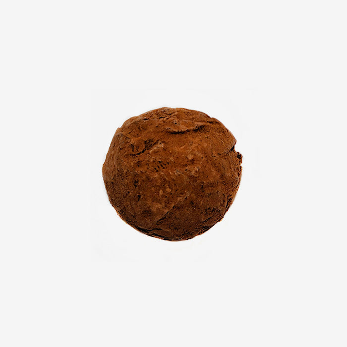 Chocolate truffle on a white background