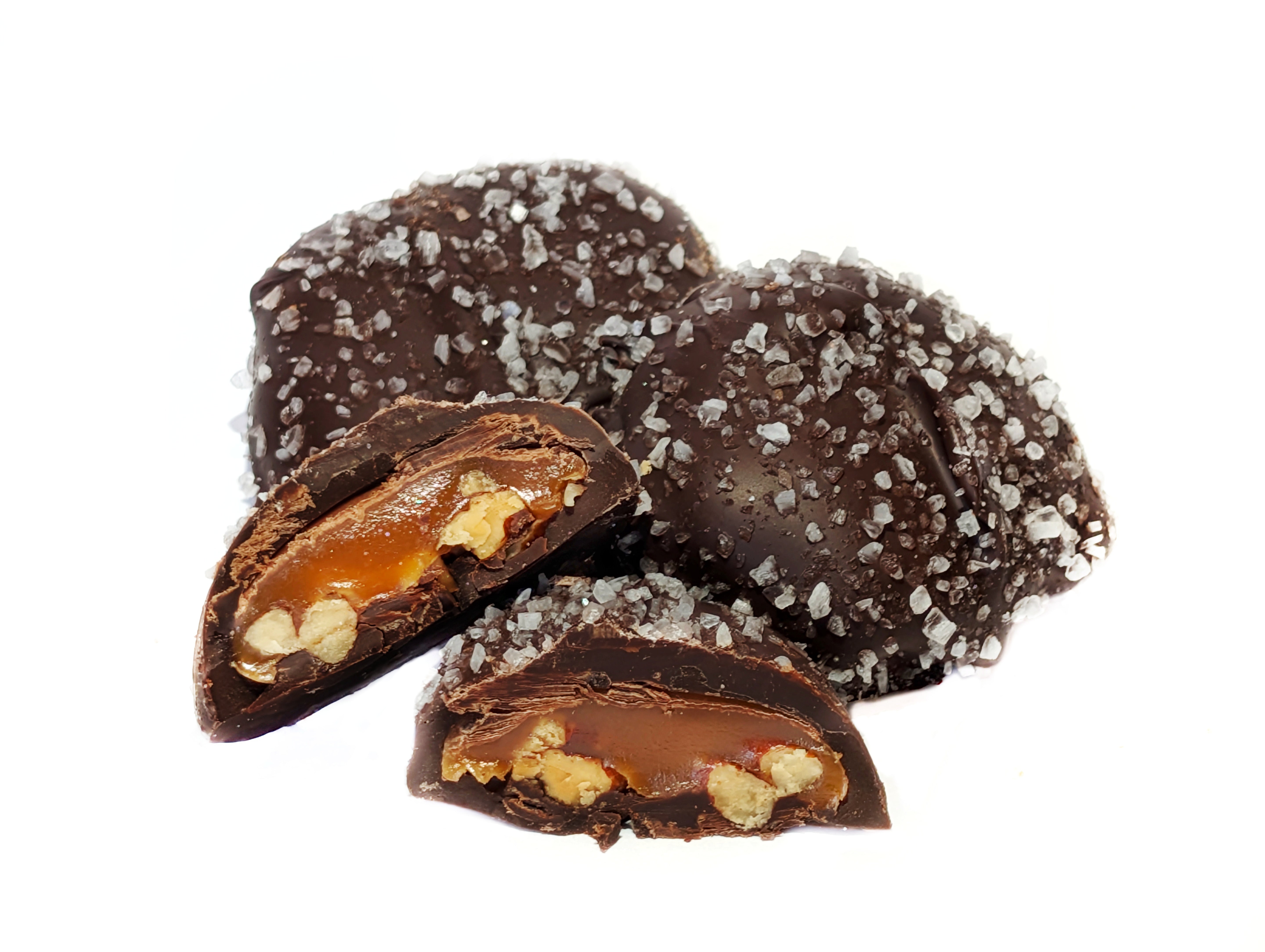 Dark Chocolate Sea Salt Pecan Turtle